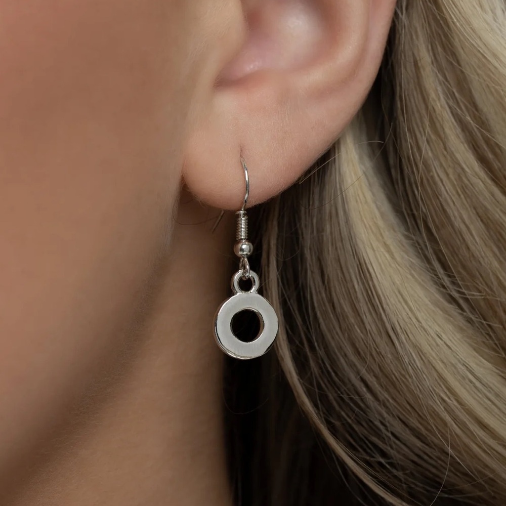 Paparazzi starlight starbright white lanyard earrings